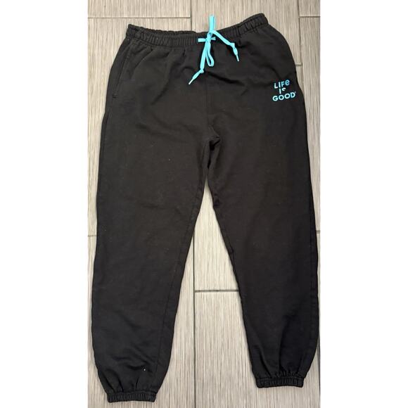 Life Is Good Men’s Black Sleepwear Joggers Size Large - Picture 1 of 5